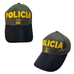 GORRA-TIPO-BEISBOLERA-POLICIA-INTENDENTE-JEFE-BORDADO-VERDE-AMARILLO(S