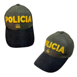 GORRA-TIPO-BEISBOLERA-POLICIA-NACIONALVERDE-BORDADO-AMARILLO-INTENDENTE