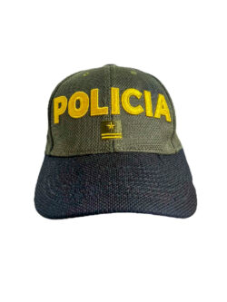 GORRA-TIPO-BEISBOLERA-POLICIA-NACIONALVERDE-BORDADO-AMARILLO-SUBINTENDENTE